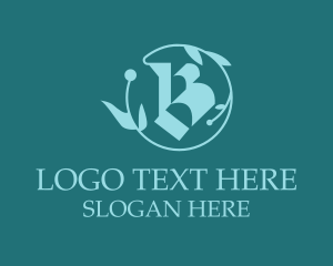 Letter B - Floral Letter B logo design