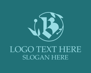 Blogger - Floral Letter B logo design