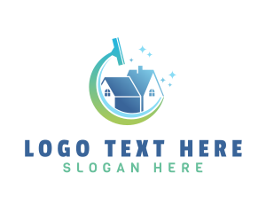 Cleaning Services - Gradient Home Squeegee logo design