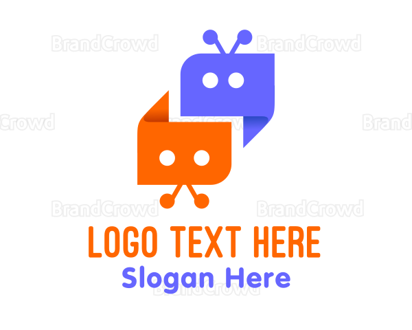 Chat Bot Messaging Logo