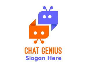 Chat Bot Messaging logo design