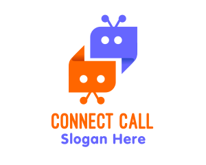 Voip - Chat Bot Messaging logo design