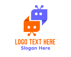 Talk - Chat Bot Messaging logo design