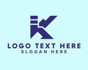 Stock Market - Generic Digital Letter K logo design