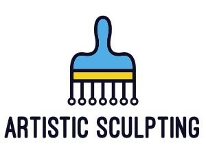 Blue Paint Painting Technology logo design