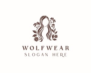 Floral Woman Hair Salon Logo