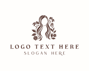 Hair - Floral Woman Hair Salon logo design