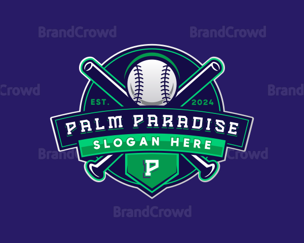 Baseball Sports League Logo