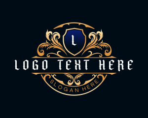High End - Elegant Crest Shield logo design