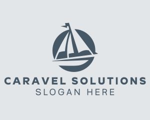 Caravel - Maritime Sailing Sailboat logo design