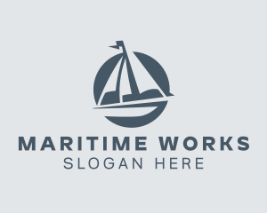 Maritime Sailing Sailboat logo design