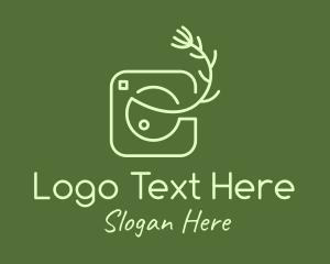 Camera App - Camera Lens Leaf logo design