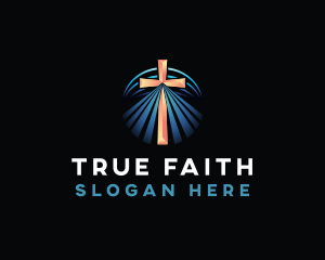 Belief - Cross Faith Religion logo design