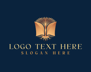 Knowledge - Elegant Tree Book logo design