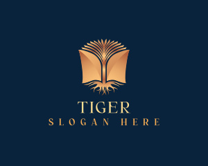 Elegant Tree Book Logo