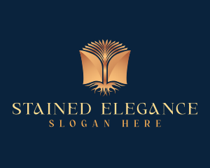 Elegant Tree Book logo design