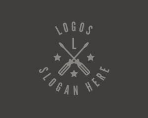 Letter - Screwdriver Builder Tool logo design