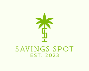 Palm Tree Letter S  logo design