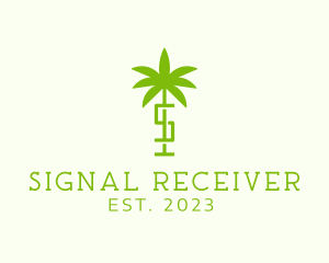 Palm Tree Letter S  logo design