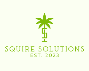 Palm Tree Letter S  logo design