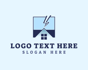 Charging - House Electricity Energy logo design