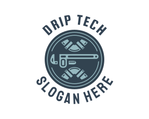 Leak - Pipe Wrench Tools logo design