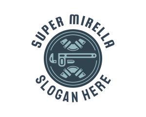 Home Renovation - Pipe Wrench Tools logo design