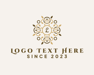 Tile - Floral Mandala Pattern Salon logo design