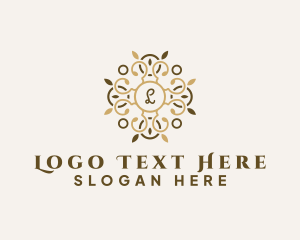 Floral Mandala Pattern Salon Logo