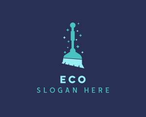 Housekeeper Clean Broom Logo