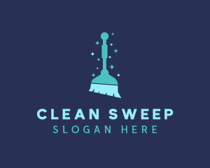 Sweeper - Housekeeper Clean Broom logo design