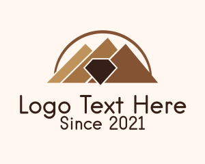 Treasure Hunt - Mountain Diamond Mining logo design