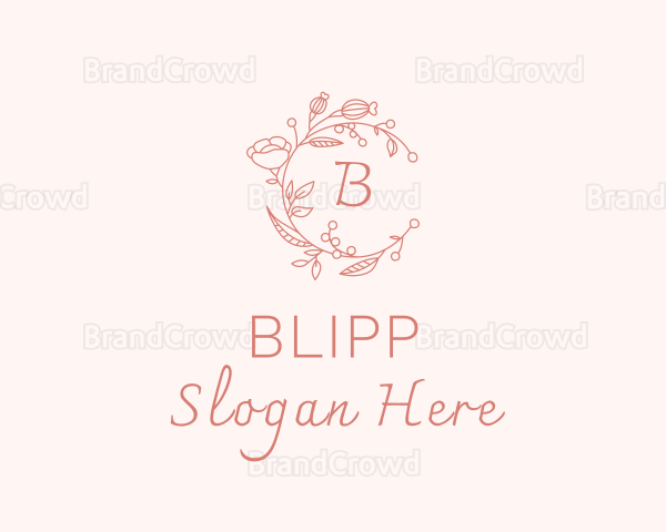 Spa Floral Wreath Logo