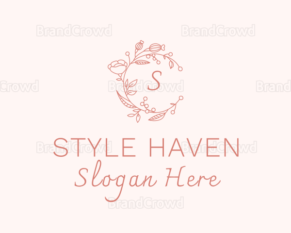 Spa Floral Wreath Logo