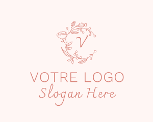 Spa Floral Wreath Logo