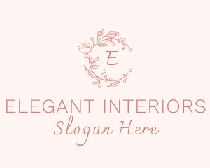 Spa Floral Wreath logo design