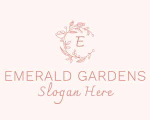 Spa Floral Wreath logo design