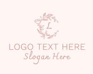 Home Decor - Spa Floral Wreath logo design
