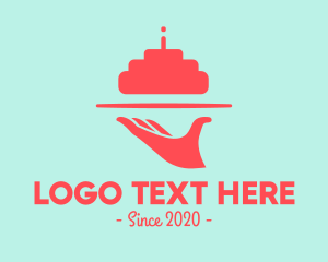Birthday - Birthday Cake Waiter logo design