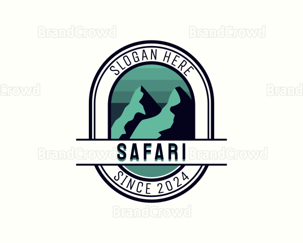 Mountain Peak Hiking Logo