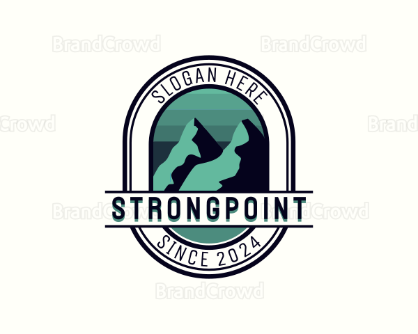 Mountain Peak Hiking Logo