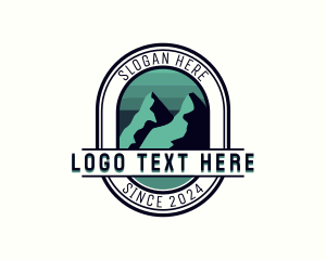 Outdoor - Mountain Peak Hiking logo design