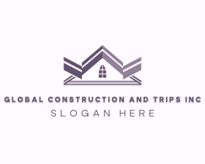 House Roof Construction logo design