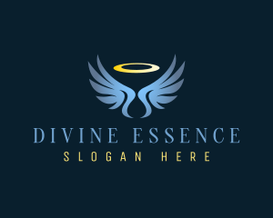 Divine - Halo Angel Wings logo design