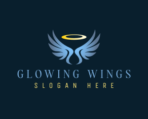 Halo Angel Wings logo design