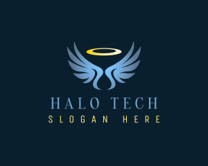 Halo Angel Wings logo design