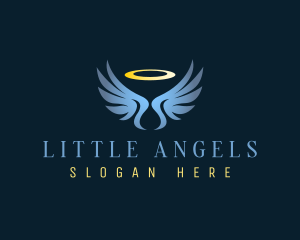 Halo Angel Wings logo design