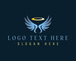 Holy - Halo Angel Wings logo design