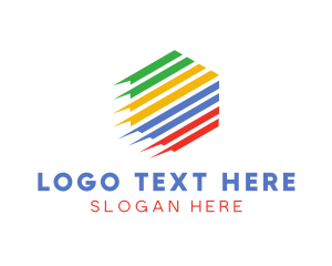 Shape - Colorful Hexagon Kite logo design
