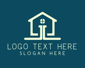 Village - Letter I Property Realtor logo design